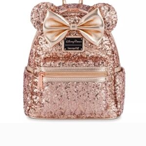 Loungefly Rose Gold Sequin Backpack
